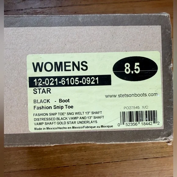 Stetson Snip Toe Cosmo Star Boots - Picture 4 of 4